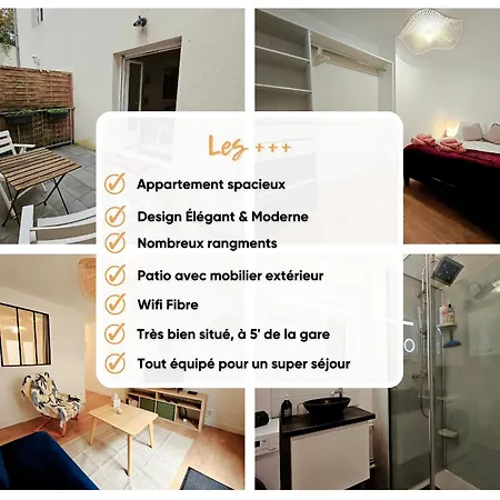 Apartment T2 Confort - Proche Gare - Patio *